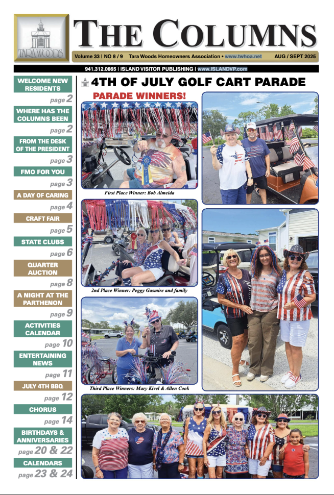 Tara Woods Columns - Aug/Sept 2025
